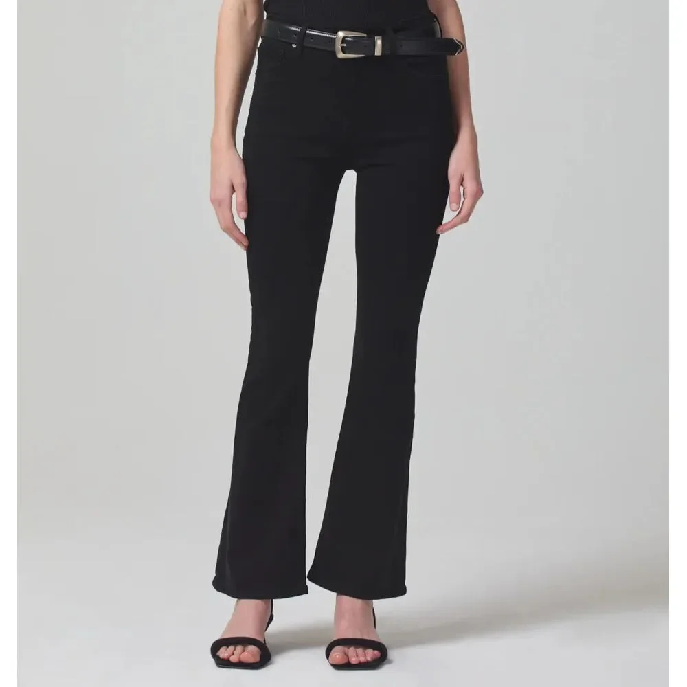 Citizens Of Humanity Women's Size 31 Black Stretch Denim Lilah High Rise Bootcut - Picture 1 of 16
